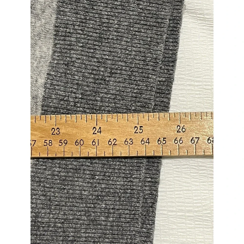 BANANA REPUBLIC LUXURY CASHMERE BLEND Mens Large Gray Stripe Sweater Preppy